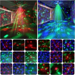 Party Lights, Disco DJ Strobe Lights, Carnival Stage Projector Effects, Dance Club Lighting DJ Christmas Halloween Birthday Fami