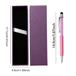 Custom Engraved Name Crystal Stylus Pen Metal Touch Screen Pen with Gift Box, Personalized Gift for Birthday Wedding Christmas
