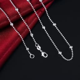 40-60CM 925 Sterling Silver Necklace fine bead chain For Women high quality Fashion Jewelry Christmas Gifts