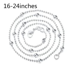 40-60CM 925 Sterling Silver Necklace fine bead chain For Women high quality Fashion Jewelry Christmas Gifts