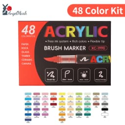 12-168 Colors Acrylic Paint Pen Marker Brush Tip Paint Marker For Rock Painting Wood Canvas Stone Christmas Gift DIY Craft