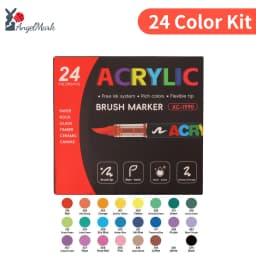 12-168 Colors Acrylic Paint Pen Marker Brush Tip Paint Marker For Rock Painting Wood Canvas Stone Christmas Gift DIY Craft