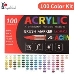 12-168 Colors Acrylic Paint Pen Marker Brush Tip Paint Marker For Rock Painting Wood Canvas Stone Christmas Gift DIY Craft