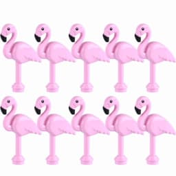 DIY City Street View Animal Series Building Blocks Zoo Pet Flamingo Owl Parrot Farm Accessories Bricks Friends Christmas Toys
