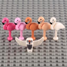 DIY City Street View Animal Series Building Blocks Zoo Pet Flamingo Owl Parrot Farm Accessories Bricks Friends Christmas Toys