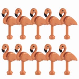 DIY City Street View Animal Series Building Blocks Zoo Pet Flamingo Owl Parrot Farm Accessories Bricks Friends Christmas Toys
