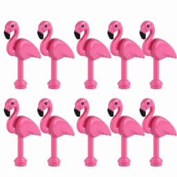 DIY City Street View Animal Series Building Blocks Zoo Pet Flamingo Owl Parrot Farm Accessories Bricks Friends Christmas Toys