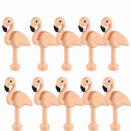 DIY City Street View Animal Series Building Blocks Zoo Pet Flamingo Owl Parrot Farm Accessories Bricks Friends Christmas Toys