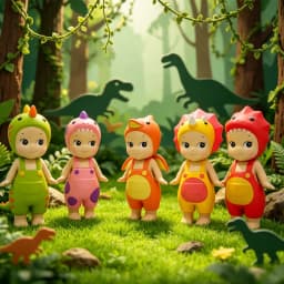 Dinosaur Series Cute Cartoon Doll Mini Mystery Box Collectible Anime Figurine Car Decor for Kids Christmas Birthday Gift
