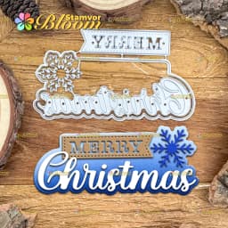Original Lovely Layers Christmas Title MERRY CHRISTMAS Metal Cutting Dies Scrapbooking Decorative Embossing