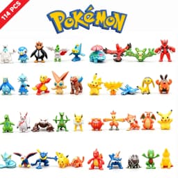 144PCS Pokemon Figure Toys, Blind Box Anime Pikachu Action Figure Model, Ornament Decoration, Collectible Toys, Christmas Gifts