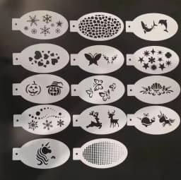 PET Stencil For Face Body Face Painting Paint Reusable Templates For Body Arts Cosplay Halloween Christmas Party