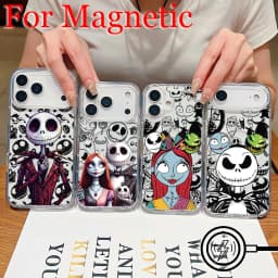 HOT The Nightmare before Christmas Magnetic Phone Case for iPhone 17 16 15 14 13 12 11 8 7 Air Plus Pro Max Soft Clear Tpu Cover