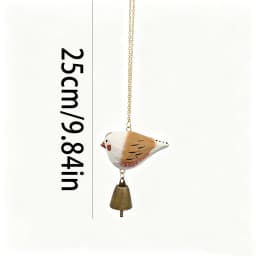 1Pc Hanging Wind Chime, Unique Hand-Carved Wooden Bird Statue Ornament, Painted Wooden Bird Sculpture, Home Decoration, Hanging Decoration, Outdoor Garden Decoration, Exquisite Craftsmanship, Unique Holiday Gift, Thanksgiving, Mother's Day, Christmas Decoration, Doorbell Decoration