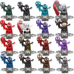Blind Box Mini Building Blocks TV6211 Figures Big Goblin Spiderman Iron Man Venom Captain Hawk Deadpool Armor Christmas Gift Toy