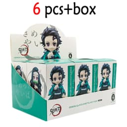 Anime Demon Slayer Figure Tanjiro Kamado Nezuko Anime Blind Box Toys Statue PVC Model Ornament Child Birthday Christmas Gift
