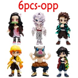 Anime Demon Slayer Figure Tanjiro Kamado Nezuko Anime Blind Box Toys Statue PVC Model Ornament Child Birthday Christmas Gift