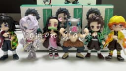 Anime Demon Slayer Figure Tanjiro Kamado Nezuko Anime Blind Box Toys Statue PVC Model Ornament Child Birthday Christmas Gift
