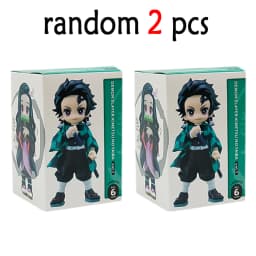 Anime Demon Slayer Figure Tanjiro Kamado Nezuko Anime Blind Box Toys Statue PVC Model Ornament Child Birthday Christmas Gift