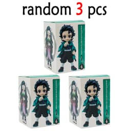Anime Demon Slayer Figure Tanjiro Kamado Nezuko Anime Blind Box Toys Statue PVC Model Ornament Child Birthday Christmas Gift