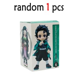 Anime Demon Slayer Figure Tanjiro Kamado Nezuko Anime Blind Box Toys Statue PVC Model Ornament Child Birthday Christmas Gift
