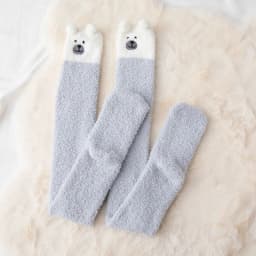 Striped Long Socks Womens Panda Cat Winter Warm Ladies Girls Black White Funny Over Above Knee Thigh High Stockings Christmas