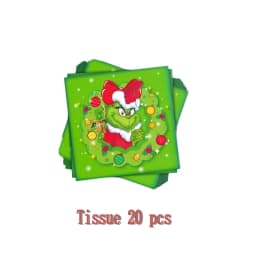Christmas Grinch Birthday Party dinnerware Disposable Banner Cake Topper Hanging Flag Grinch Balloons Birthday Decoration set