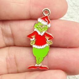 10pcs Cartoon Christmas Anime Charms for Jewelry Making Enamel Earring Phone Pendant Diy Accessories Alloy Metal Plated