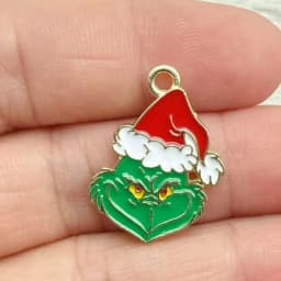 10pcs Cartoon Christmas Anime Charms for Jewelry Making Enamel Earring Phone Pendant Diy Accessories Alloy Metal Plated