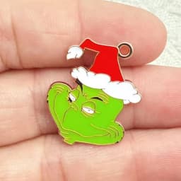 10pcs Cartoon Christmas Anime Charms for Jewelry Making Enamel Earring Phone Pendant Diy Accessories Alloy Metal Plated