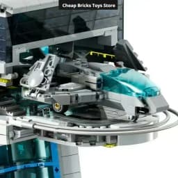 Christmas Toy Gifts 5201pcs Futuristic Headquarters Tower Model Building Blocks Bricks Super Hero Skyscraper for Family Decor