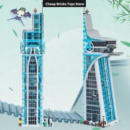 Christmas Toy Gifts 5201pcs Futuristic Headquarters Tower Model Building Blocks Bricks Super Hero Skyscraper for Family Decor