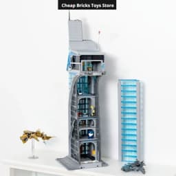 Christmas Toy Gifts 5201pcs Futuristic Headquarters Tower Model Building Blocks Bricks Super Hero Skyscraper for Family Decor