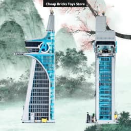Christmas Toy Gifts 5201pcs Futuristic Headquarters Tower Model Building Blocks Bricks Super Hero Skyscraper for Family Decor