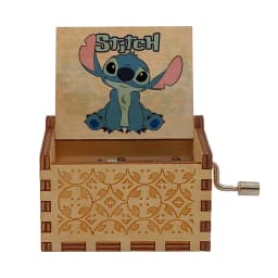 Hotsale 58 styles Anime Antique carved Wooden Hand Crank Music Box figure Christmas Birthday Gift Home Decoration