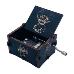 Hotsale 58 styles Anime Antique carved Wooden Hand Crank Music Box figure Christmas Birthday Gift Home Decoration