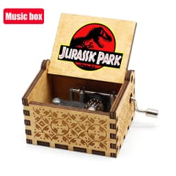 Hotsale 58 styles Anime Antique carved Wooden Hand Crank Music Box figure Christmas Birthday Gift Home Decoration