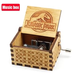 Hotsale 58 styles Anime Antique carved Wooden Hand Crank Music Box figure Christmas Birthday Gift Home Decoration