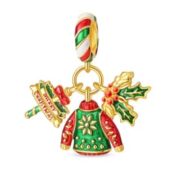 925 Sterling Silver Santa Claus Charms Bead Christmas House Dangle Pendant Fit Bangle Bracelet Necklace DIY Jewelry