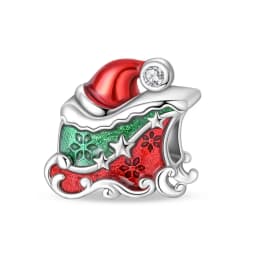 925 Sterling Silver Santa Claus Charms Bead Christmas House Dangle Pendant Fit Bangle Bracelet Necklace DIY Jewelry