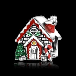 925 Sterling Silver Santa Claus Charms Bead Christmas House Dangle Pendant Fit Bangle Bracelet Necklace DIY Jewelry