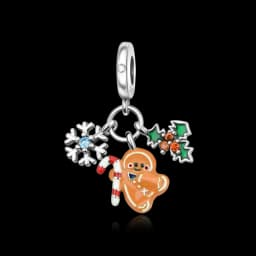 925 Sterling Silver Santa Claus Charms Bead Christmas House Dangle Pendant Fit Bangle Bracelet Necklace DIY Jewelry