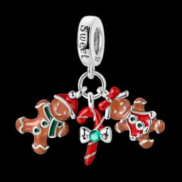 925 Sterling Silver Santa Claus Charms Bead Christmas House Dangle Pendant Fit Bangle Bracelet Necklace DIY Jewelry