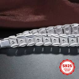 925 Pure Sterling Silver Elegant Euro Coin Pattern 12mm Wide Bracelet for Men and Women Daily Wear Christmas Gift