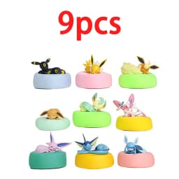 9pcs Anime Pokémon Eevee Figure Blind Box Toys Multi Form Series PVC Model Desktop Decoration Ornament Birthday Christmas Gift