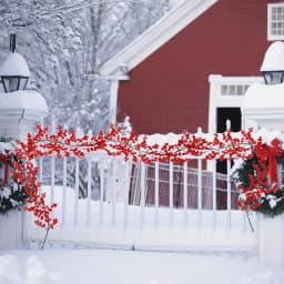 1pc 190cm Artificial Cranberry Vine, Christmas - Suitable for Dining Table, New Year Celebration, Engagement Party Decor