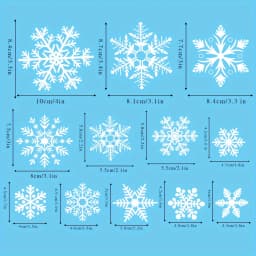 137 Christmas Snowflake Window Flowers - PVC Electrostatic Stickers for Glass - Reusable Winter Decorative Stickers