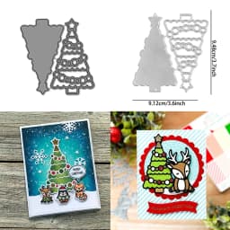 Snow Globe Gift tag Metal Cutting Dies Christmas tree Embossing Diecut For DIY Card Making Scrapbooking Crafting Supplies
