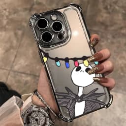 The Nightmare before Christmas Plating Phone Case For iPhone 17 17e 16 15 14 13 12 11 Pro Max X XR XSMax Mini Air Plus Anti-Fall