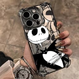 The Nightmare before Christmas Plating Phone Case For iPhone 17 17e 16 15 14 13 12 11 Pro Max X XR XSMax Mini Air Plus Anti-Fall
